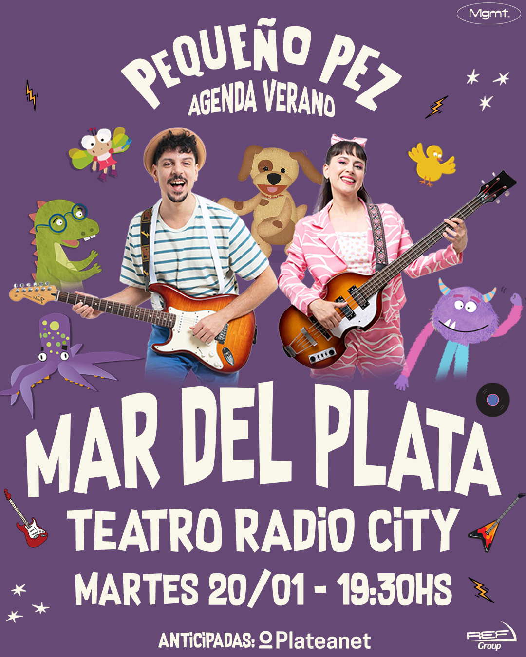 Pequeño Pez vuelve a Mar del Plata con un show que combina música, juego y valores