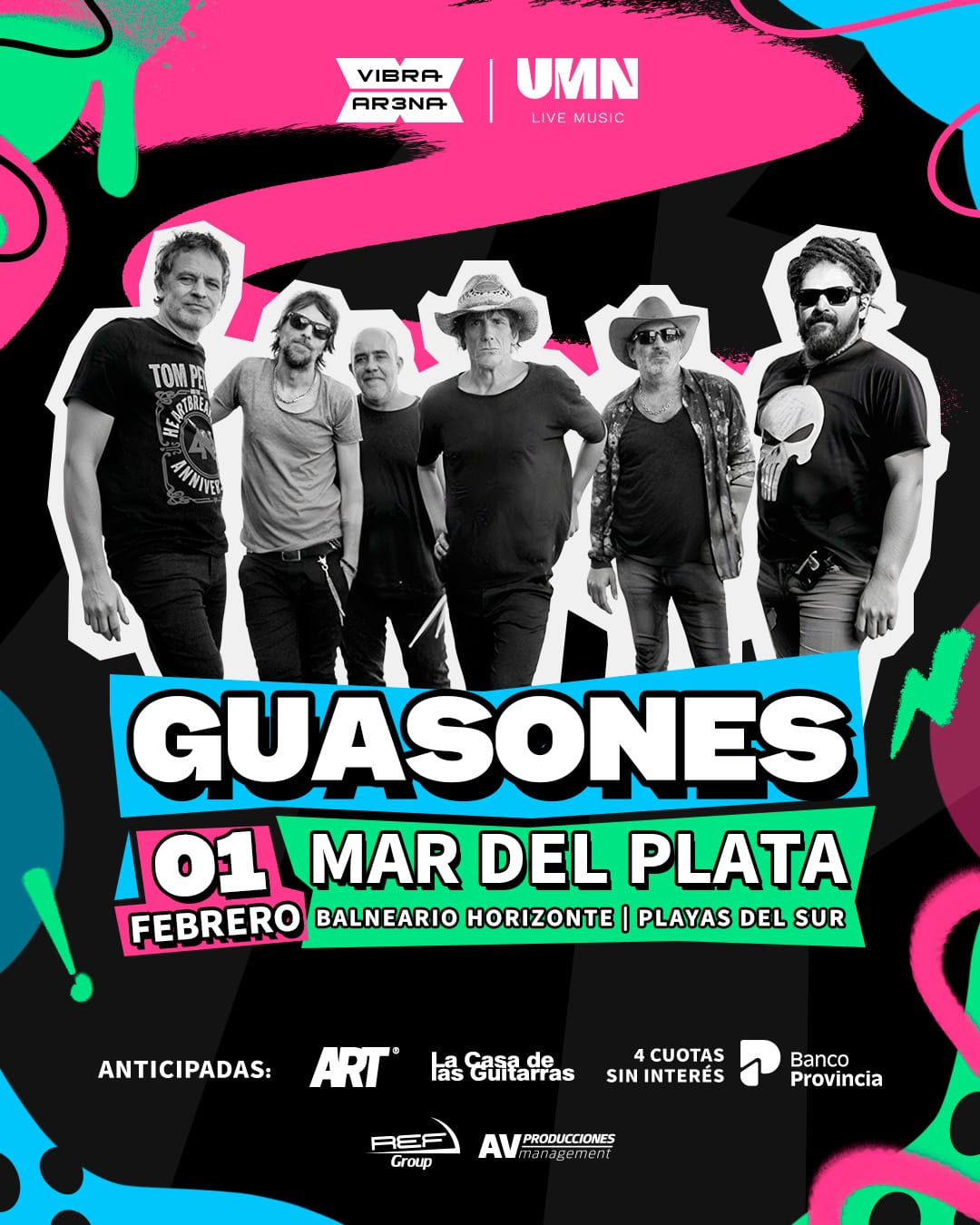 Vibra Arena suma a Guasones y afianza su lugar como epicentro musical del verano en la costa