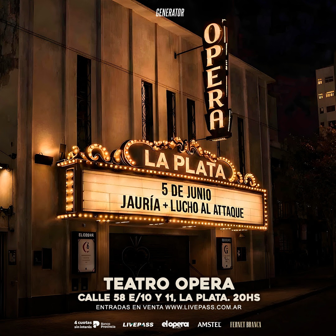 Jauría y Lucho al Attaque llegan al Teatro Ópera La Plata con una noche cargada de historia, clásicos y espíritu punk